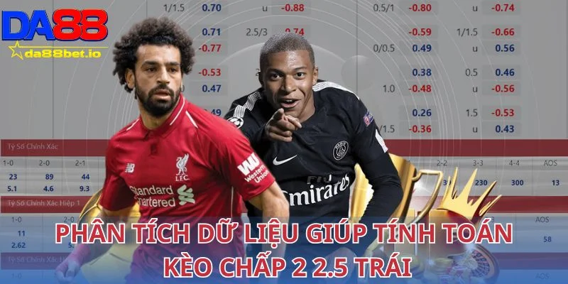 Phân tích dữ liệu giúp tính toán kèo chấp 2 2.5 trái chính xác hơn